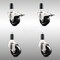 Service Caster 3 Inch 316SS Soft Rubber Swivel 1-1/4 Inch Stem Caster Lock Brake SCC, 2PK SCC-SS316TTLEX20S314-SRS-2-S-2-114 - alternate 1